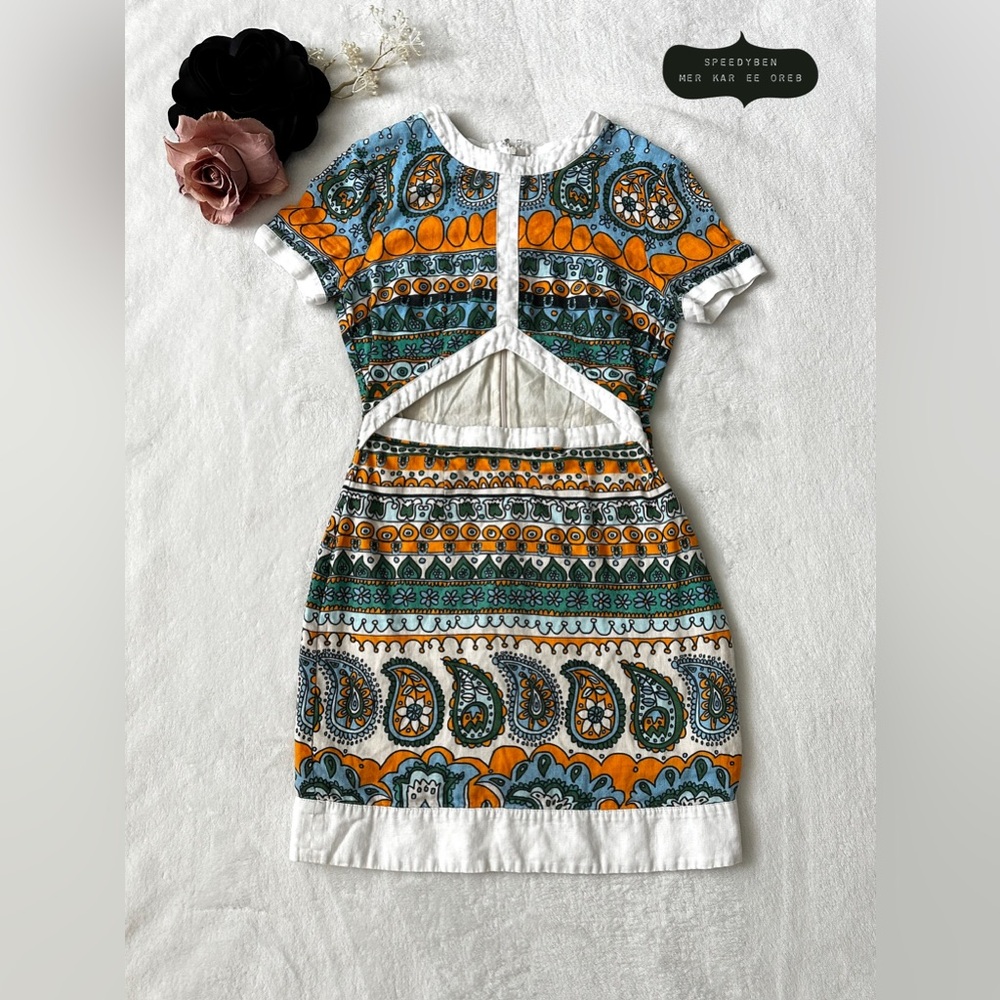 STAUD Mini Perla Cutout Dress Size 4